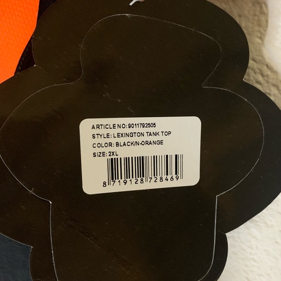 Gorilla Wear - Lexington Tank Top Stringer - Black/Orange - XXL - Picture 5 of 6